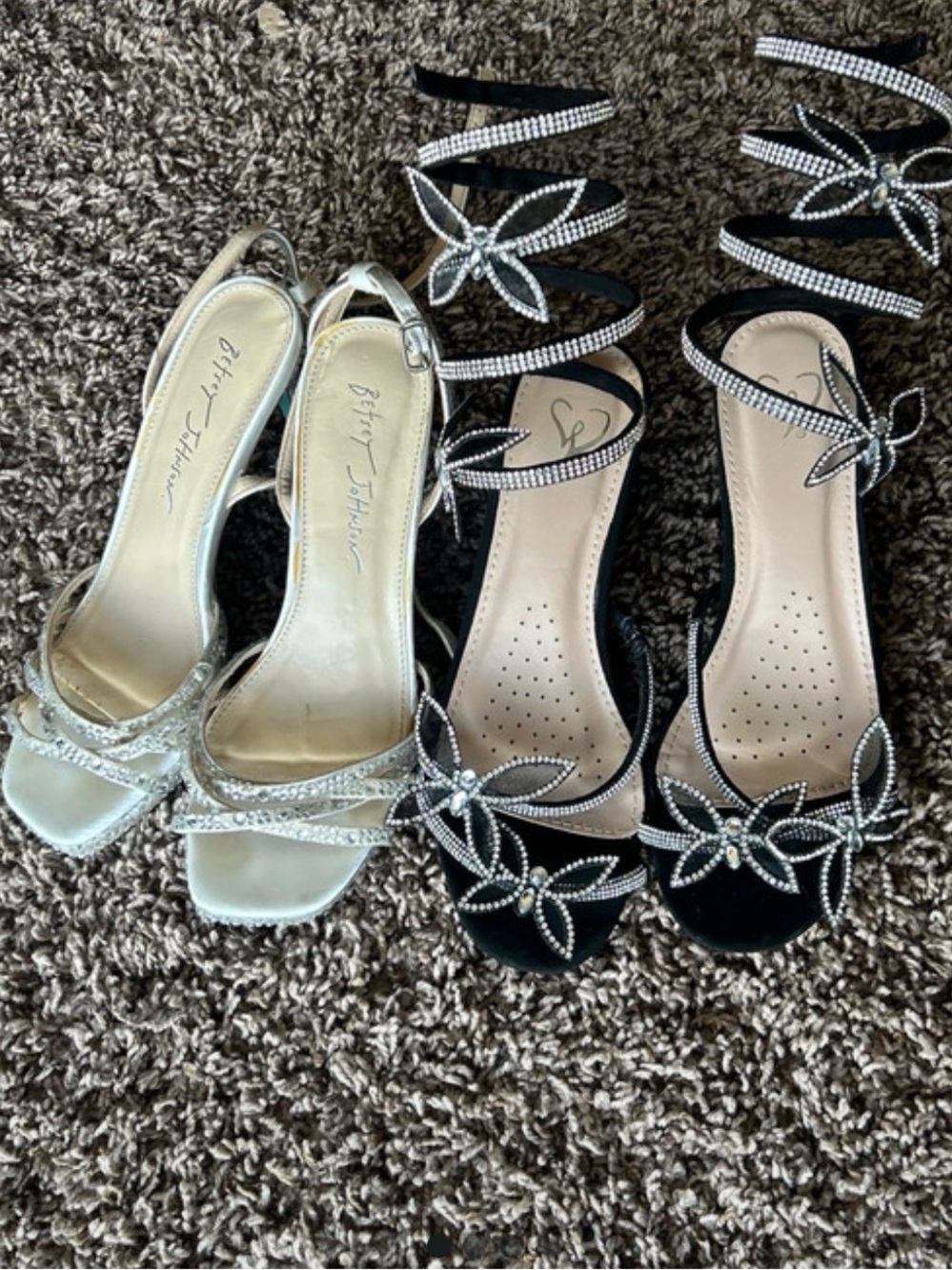 Sparkly Heels Bundle Betsey Johnson +
Butterfly Heels Size 6-7